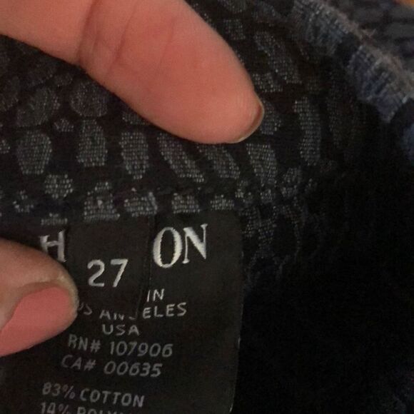 Hudson Evelyn High waist super skinny stretch gray pants 27 - Picture 3 of 6